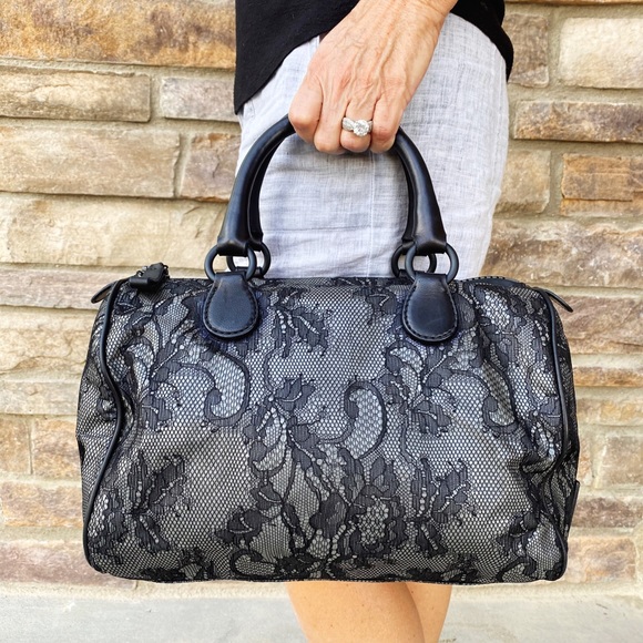 Valentino Handbags - Valentino Garavani Lace Leather Speedy Duffel